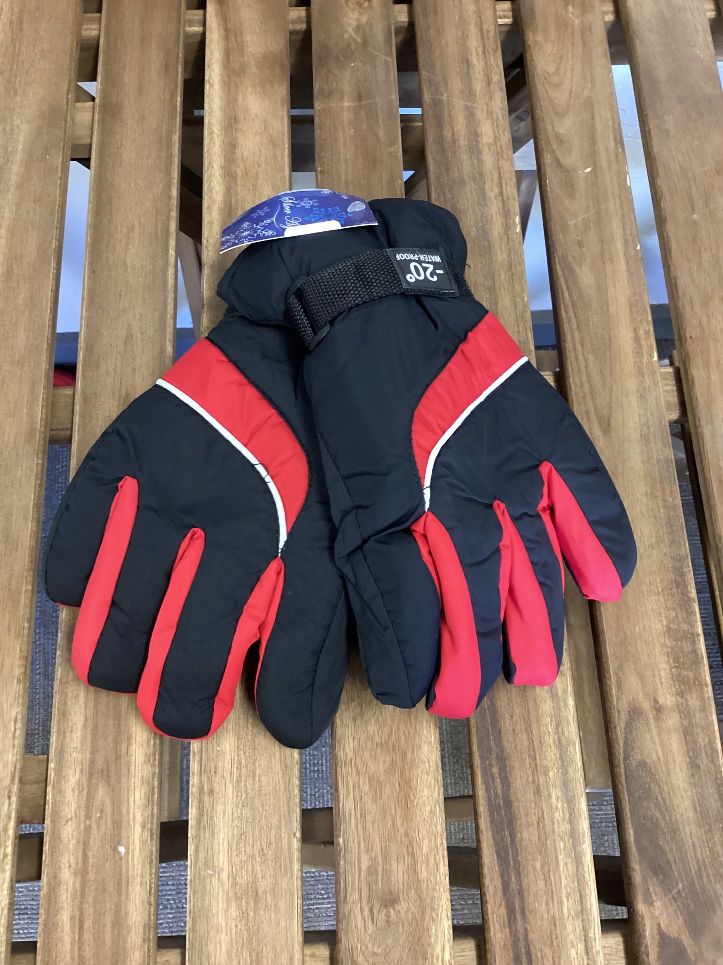 Adult Gloves Black & Red