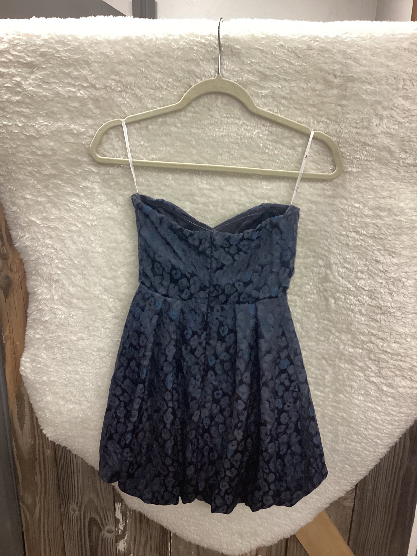 Lulus Navy Blue Animal Imprint Cocktail Dress Womens size XS