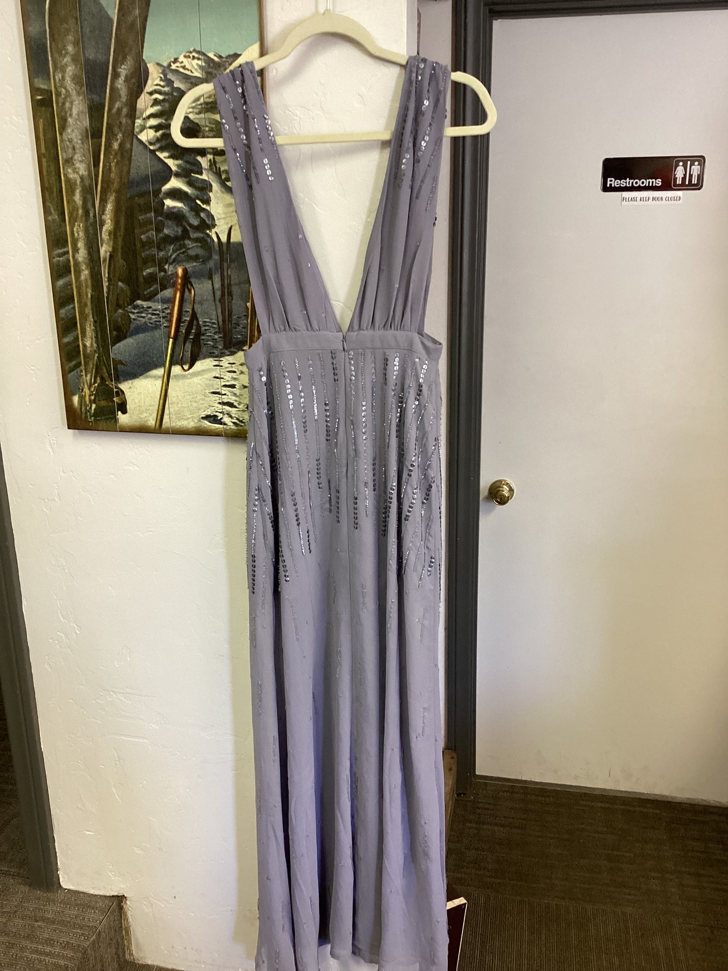 Unbranded Lavendar Sequin Accent Dress