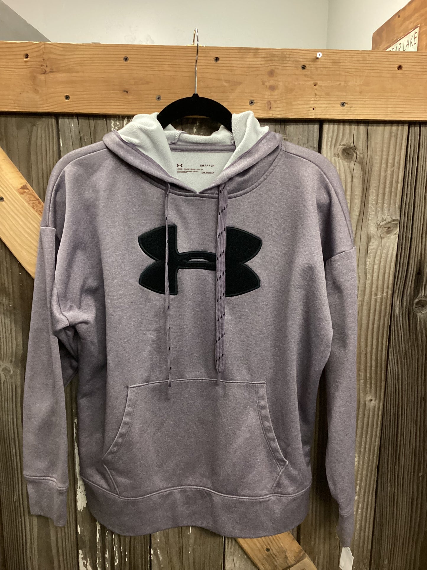 Under Armour Coldgear Hooded Sweatshirt Heather Purple Mens size Small