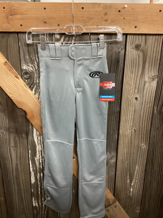 Rawlings Semi-Relaxed Fit Youth size X-Small Baseball Pant Gray