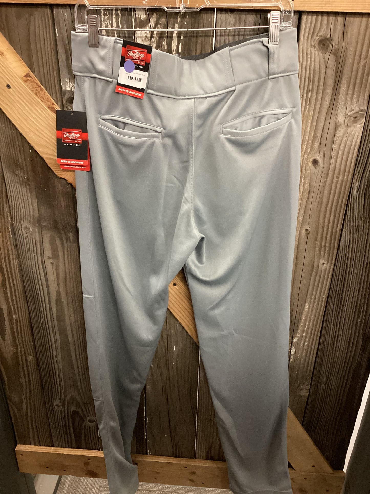 Rawlings Semi-Relaxed Fit Baseball Pant Adult size Medium Gray